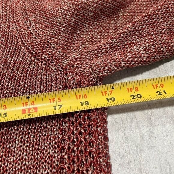 J McLaughlin Women’s Red V Neck Linen Knit‎ Pullover Sweater Size S - Picture 10 of 13